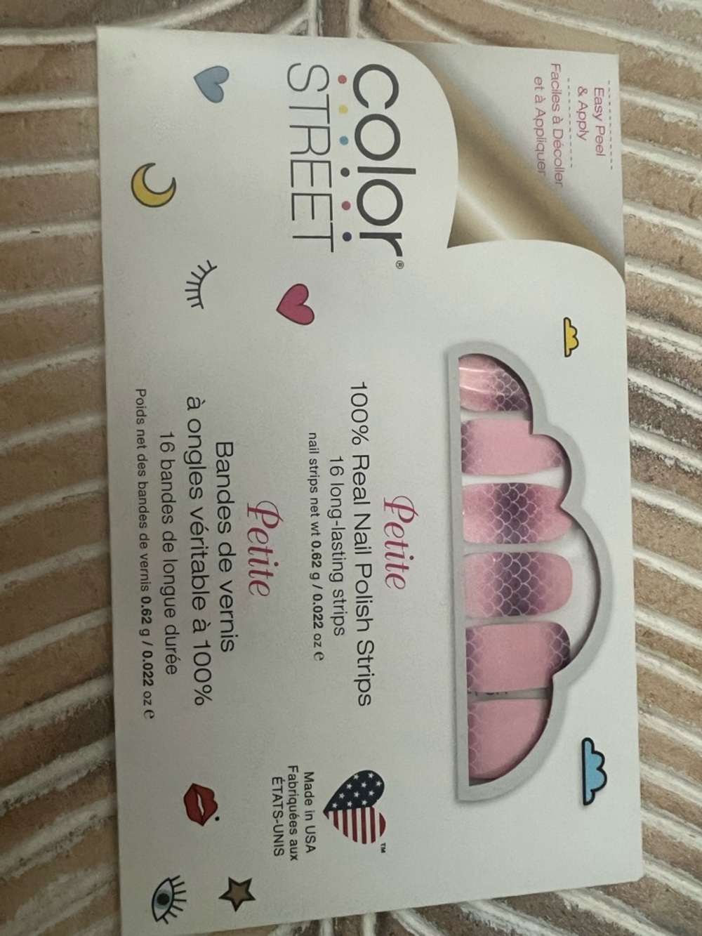 Color Street Violet Shimmer Petite Nail Polish Strips retired NEW
